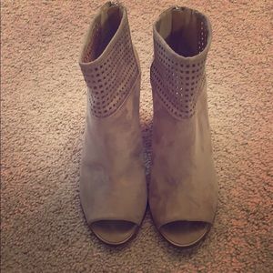 Open toe booties